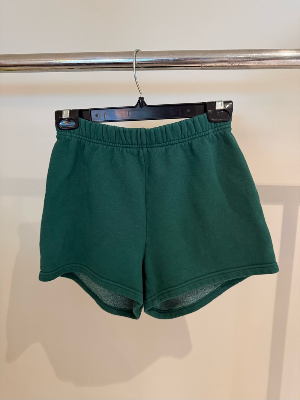 Aritzia Forest Green High Waisted Sweat Shorts